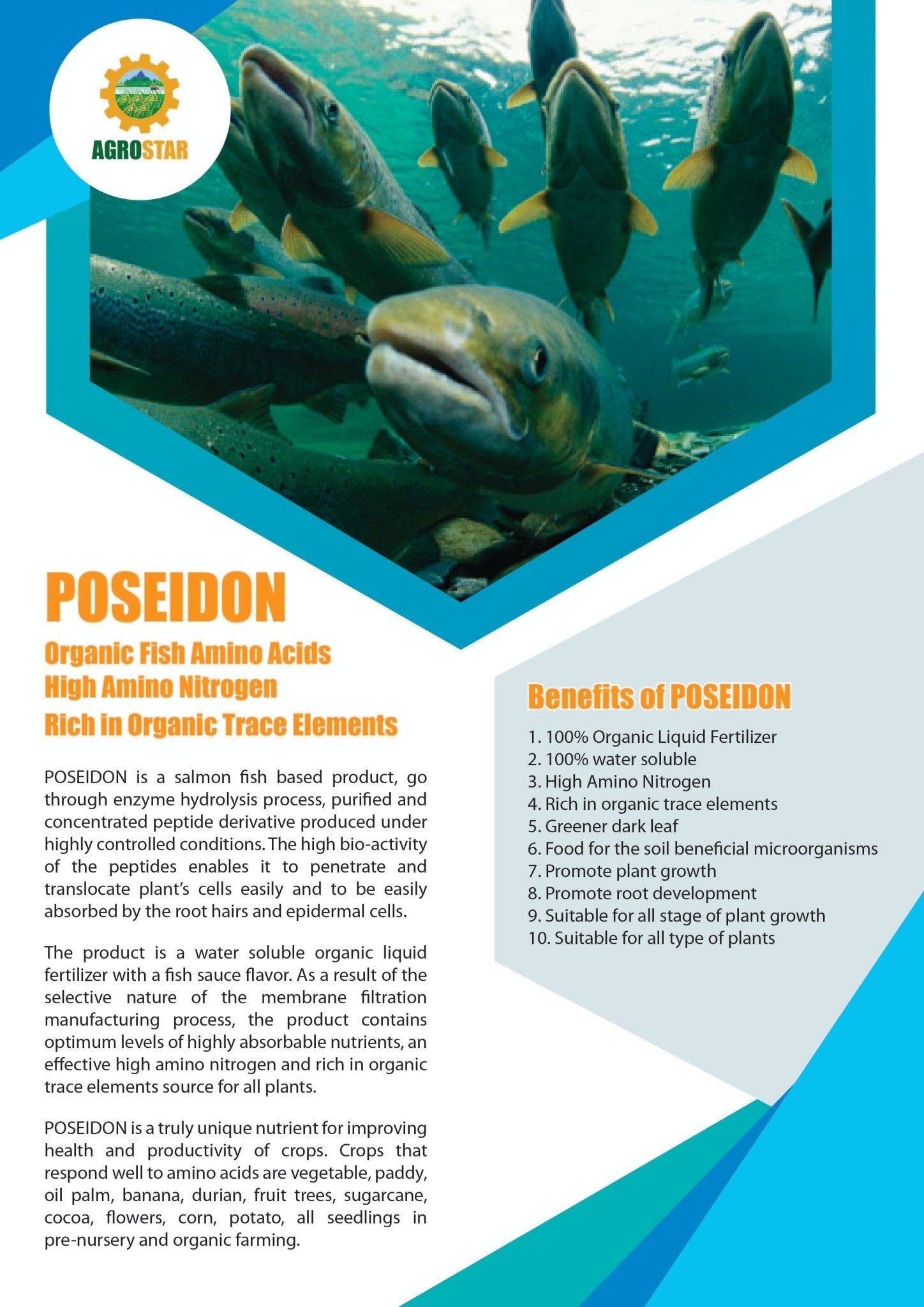 Agrostar POSEIDON Fish Amino Acids - Farm Doktor