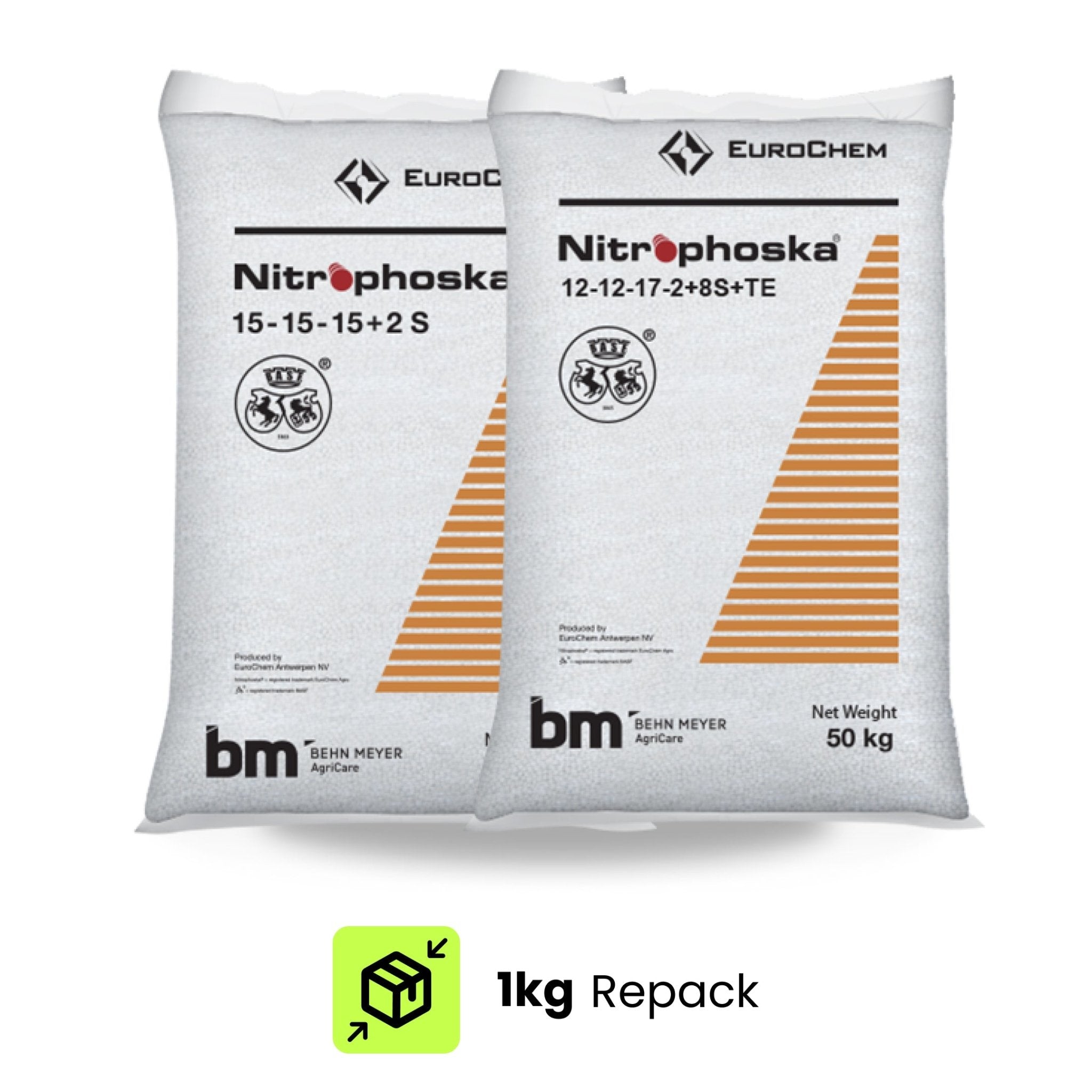 NITROPHOSKA Fertilizer Green (15-15-15+2S) - 1kg Repack & 50kg - Farm Doktor